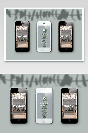 手机端app产品植物阴影贴图电子产品样机图片下载
